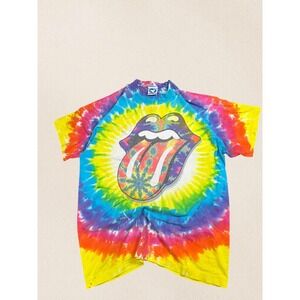 Vintage 1994 Rolling Stones Liquid Blue Tie Dye Voodoo Lounge T-Shirt XL Single